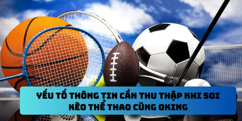 Yếu tố thông tin cần thu thập khi soi kèo thể thao cùng OKING